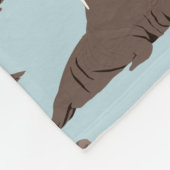 かわいいセイウチ柄 フリースブランケット (角)