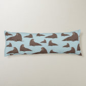 かわいいセイウチ柄 ボディピロー (裏面)