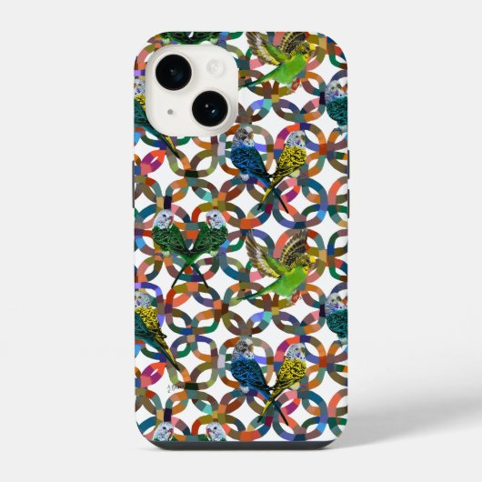かわいいセキセイインコ iPhoneケース (裏面)