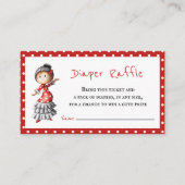 かわいいセビラナベビーシャワーおむつラッフル エンクロージャーカード (正面)