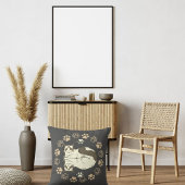 かわいいセピア灰色の足でペットモダンネコ クッション