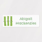 かわいいセロリは漫画の野菜を付けパーソナライズされたる ラベル (デザイン2)