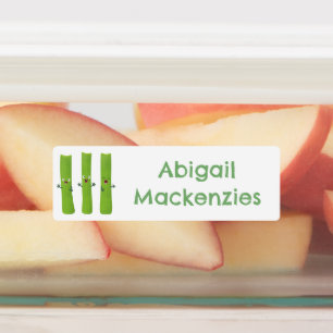 かわいいセロリは漫画の野菜を付けパーソナライズされたる ラベル