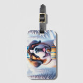 かわいいセントバーナード犬ラゲッジタグ ラゲッジタグ (正面縦)