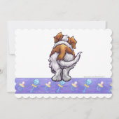 かわいいセントバーナード赤ちゃんシャワー 招待状 (裏面)