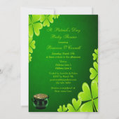 かわいいセントパトリックの日のベビーシャワー 招待状 (裏面)