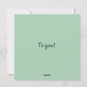 かわいいセントパトリックデーのカード シーズンカード (裏面)