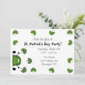 かわいいセントパトリックデーのパーティー招待状 招待状 (スタンド正面)