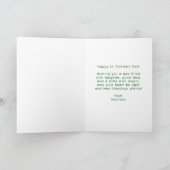 かわいいセントパトリックデーのリス 緑の帽子 カード (内部)