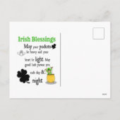 かわいいセントパトリックデーの猫のポストカード シーズンポストカード (裏面)