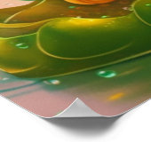 かわいいセントパトリックデーの鳥 パーソナライズドアート ポスター (角)