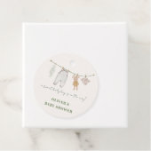 かわいいセージ緑のボホ男の子の服ベビーシャワー フェイバータグ (インサイチュ)