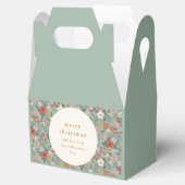 かわいいセージ緑の植物性カスタムのクリスマス フェイバーボックス (オープン)