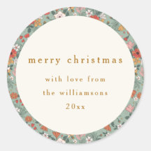 かわいいセージ緑の植物性カスタムのクリスマス