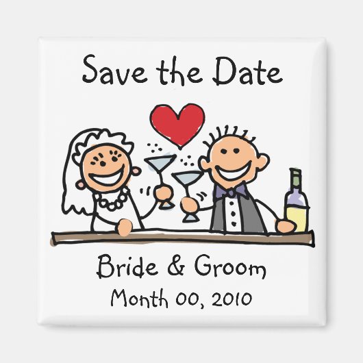 かわいいセーブザデートマグネット マグネット (正面)