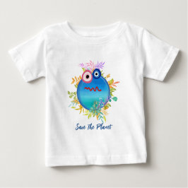 かわいいセーブ・ザ・プラネットベビーTシャツ ベビーTシャツ