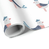 かわいいセーラーシーグルスを白に ラッピングペーパー (ロールコーナー)