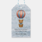 かわいいセーラーベアーホットエアバルーン男の子ベビーシャワー ギフトタグ (裏面)