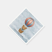 かわいいセーラーベアーホットエアバルーン男の子ベビーシャワー スタンダードカクテルナプキン (角)