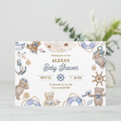 かわいいセーラーベビーシャワー 招待状 (スタンド正面)