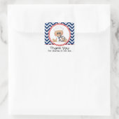 かわいいセーラーボーイ航海の赤ちゃんシャワー スクエアシール (バッグ)