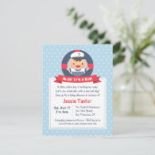 かわいいセーラーボーイ航海の、赤ちゃんシャワー 招待状 (スタンド正面)