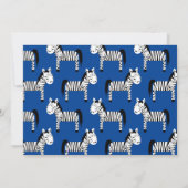 かわいいゼブラキッズ1st誕生日パーティの招待状 招待状 (裏面)