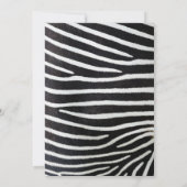 かわいいゼブラサファリジャングルパターン動物男の赤ちゃん 招待状 (裏面)