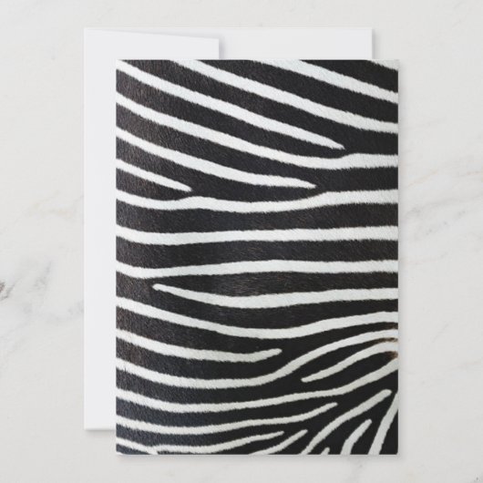 かわいいゼブラサファリジャングルパターン動物男の赤ちゃん 招待状 (裏面)