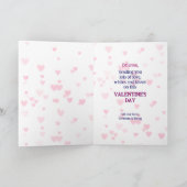 かわいいゼブラフローラギフト孫娘バレンタイン シーズンカード (内部)