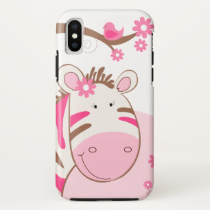 かわいいゼブラ動物用携帯電話ケース iPhone X ケース