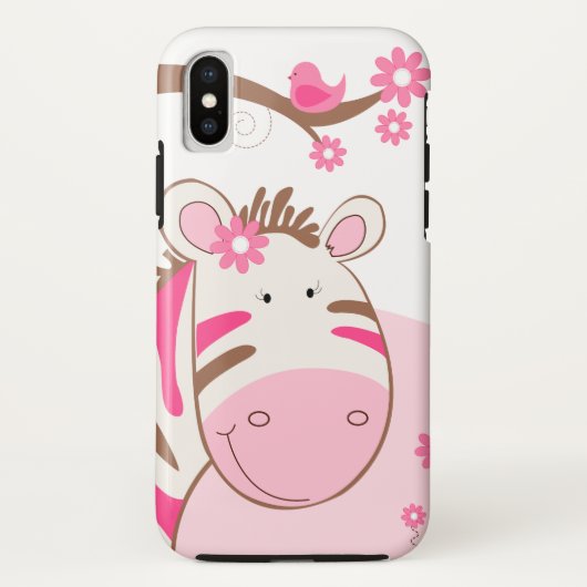 かわいいゼブラ動物用携帯電話ケース Case-Mate iPhoneケース (裏面)