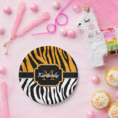 かわいいゼブラ印刷 ペーパープレート (パーティー)
