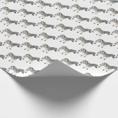 かわいいゼブラ好きのタイルパーティー  ラッピングペーパー (角)