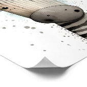 かわいいゼブラ柄 ポスター (角)