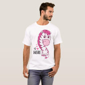 かわいいゼブラ漫画 Tシャツ (正面フル)