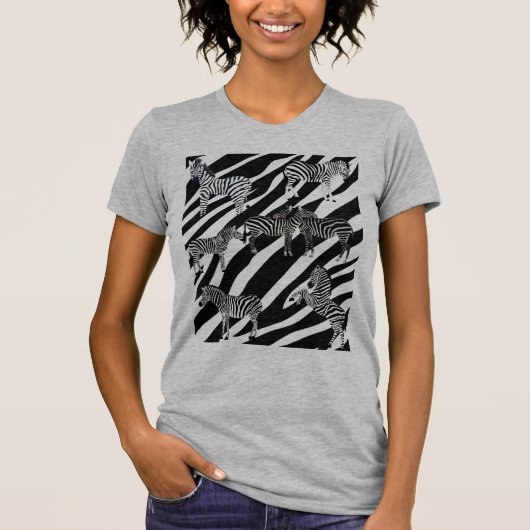 かわいいゼブラ縞 Tシャツ (正面)