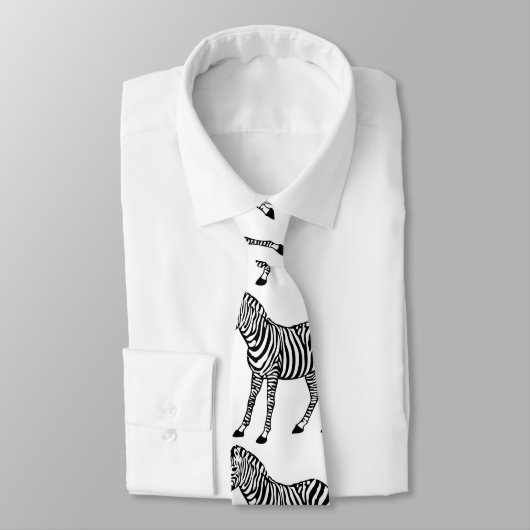 かわいいゼブラ野生動物 ネクタイ (タイ)