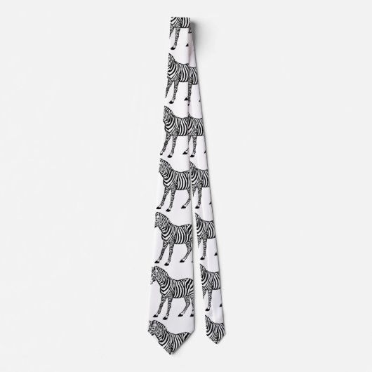 かわいいゼブラ野生動物 ネクタイ (正面)