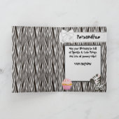 かわいいゼブラ&カップケーキ（内）誕生日カード カード (内部)