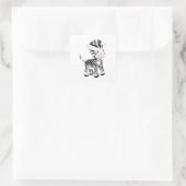 かわいいゼブラ スクエアシール (バッグ)