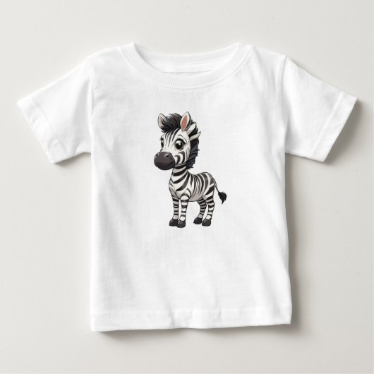 かわいいゼブラ ベビーTシャツ (正面)