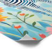 かわいいゼブラ ポスター (角)