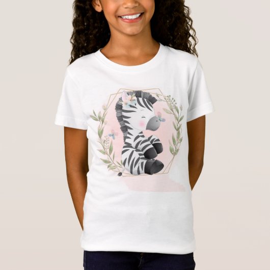 かわいいゼブラ Tシャツ (正面)