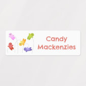 かわいいゼリーベビーキャンディパーソナライズされたスイーツ ラベル (デザイン2)