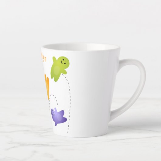 かわいいゼリーベビーキャンディースイーツ漫画 カフェラテマグ (右)