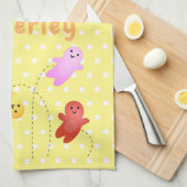 かわいいゼリーベビーキャンディースイーツ漫画 キッチンタオル (四つ折り)