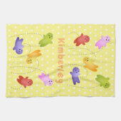 かわいいゼリーベビーキャンディースイーツ漫画 キッチンタオル (横)