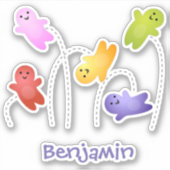 かわいいゼリーベビーキャンディースイーツ漫画 シール (正面)