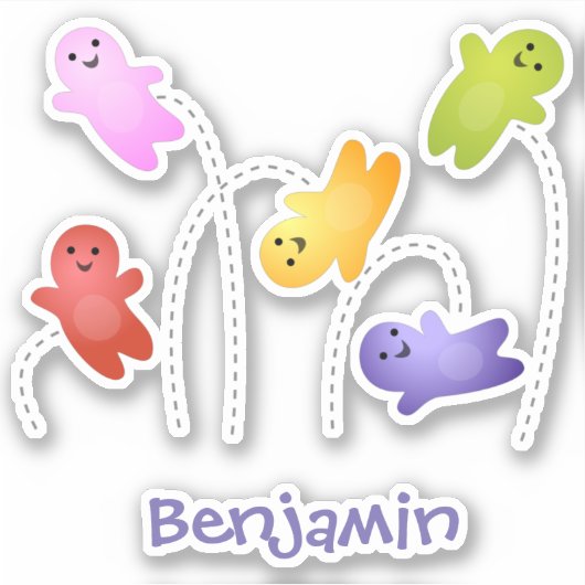 かわいいゼリーベビーキャンディースイーツ漫画 シール (正面)